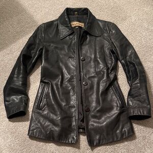Rem Garson Sleek Black Leather Jacket